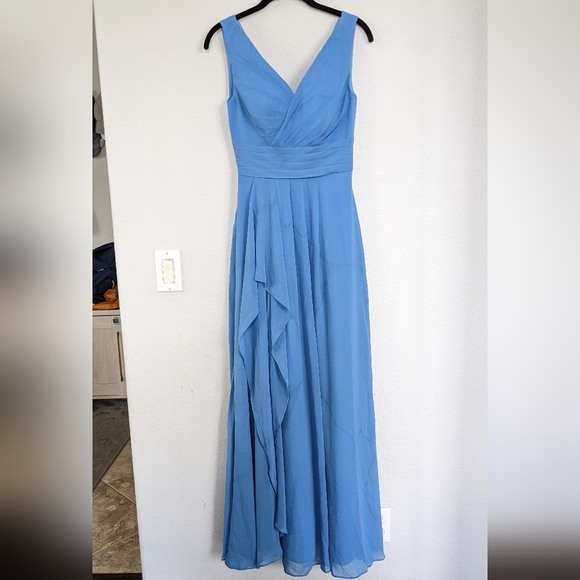 AW Carmel Bridesmaid Prom Formal Special Occasion Wedding Guest Dress, 0, Blue - Picture 5 of 8